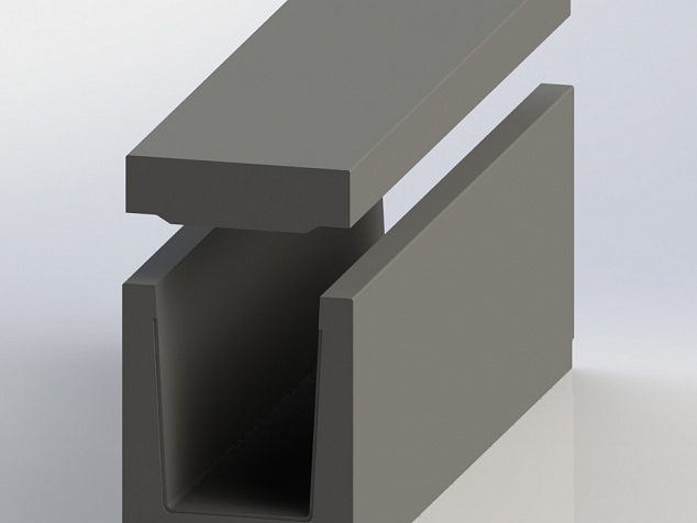 Бетонный лоток с бетонной решеткой класс А