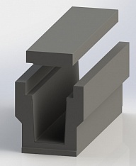 Бетонный лоток с обоймой и бетонной решеткой класса А